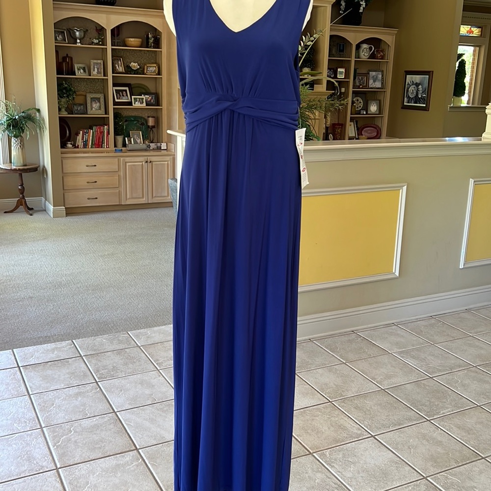 Women With Control Purple/Royal Blue Maxi Dress Size Small S NWT